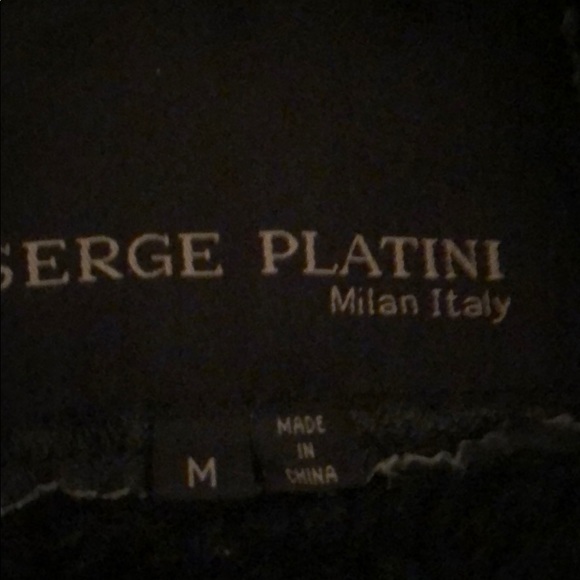 Thick sergi platini leather coat w/removable liner - Picture 2 of 10